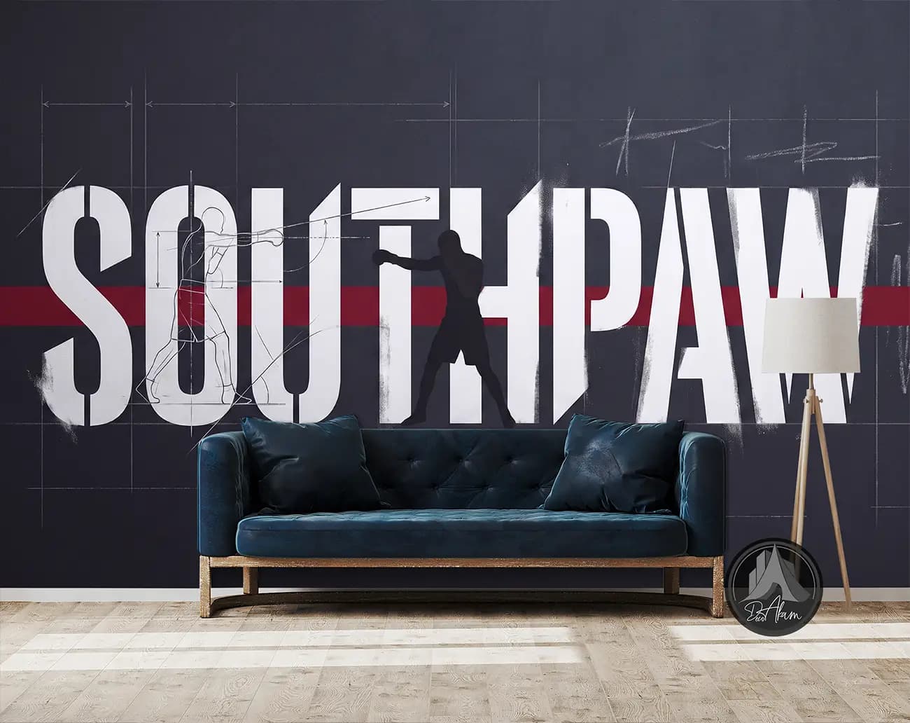 پوستر دیواری بوکس طرح Southpaw کد DA-(8025) | دکور باشگاه رزمی