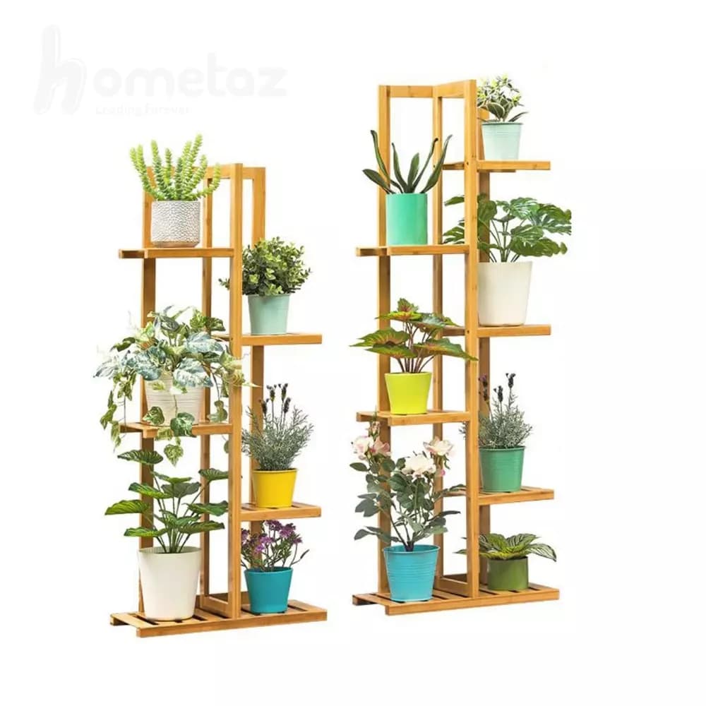 پایه و استند گلدان چوبی 6 طبقه مدل ht2232 — تصویر ۳