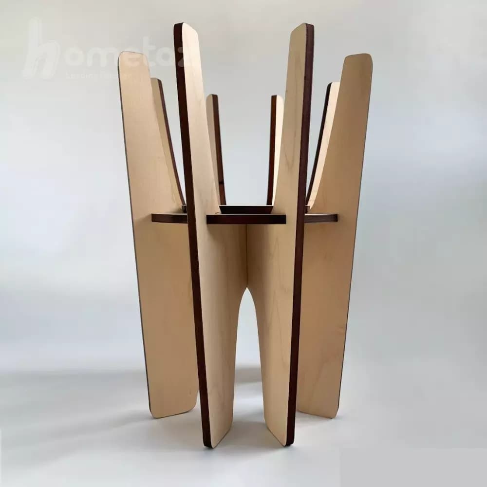 پایه گلدان با چوب طبیعی خوشگل مدل ht2229 — تصویر ۳