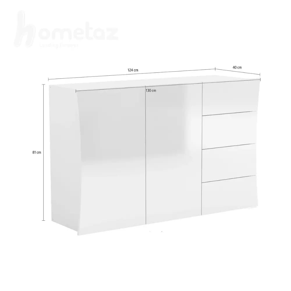میز کنسول با ورق هایگلاس مدرن مدل ht2168 — تصویر ۳