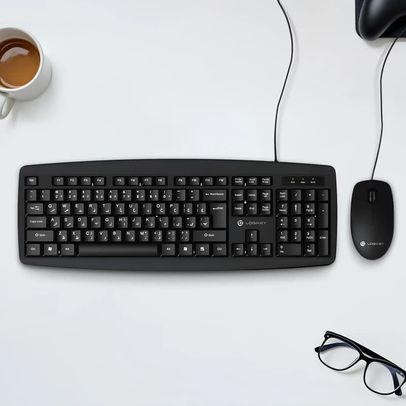 کیبورد و ماوس با سیم Logikey KM113B — تصویر ۷