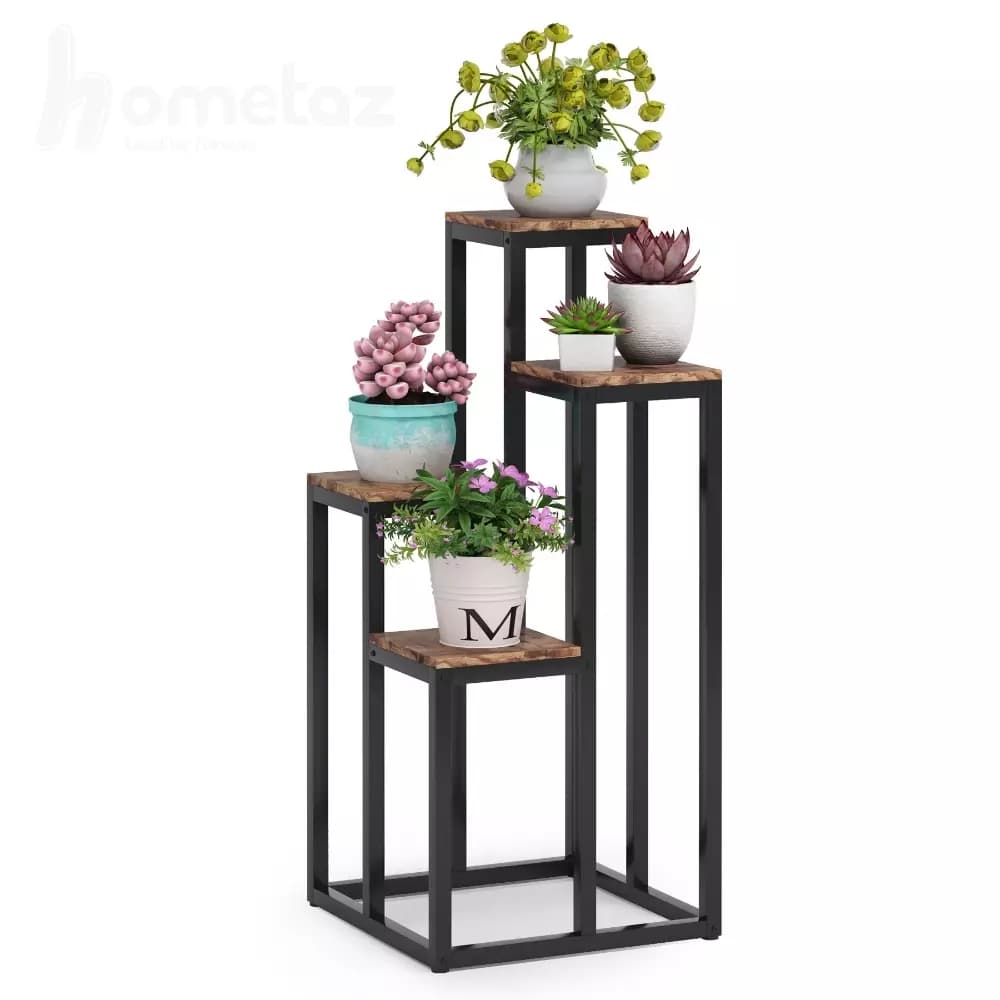 پایه گلدان فلزی آهنی با صفحه چوب یا mdf مدل ht1650 — تصویر ۳