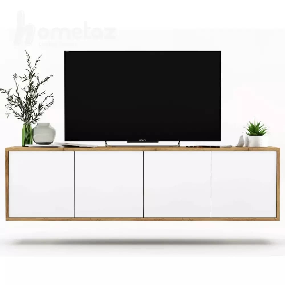 میز تلویزیون دیواری 4 کمد 2 طبقه ای mdf مدل ht2119 — تصویر ۸
