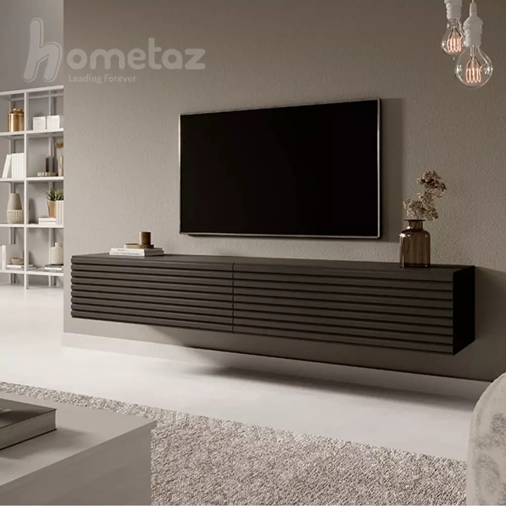 میز تلویزیون ام دی اف طرح چوب دیواری 2 کمد مدل ht2117 — تصویر ۲