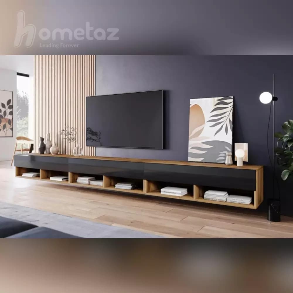 میز تلویزیون دیواری ام دی اف 3 کمدی مدل ht2116 — تصویر ۲