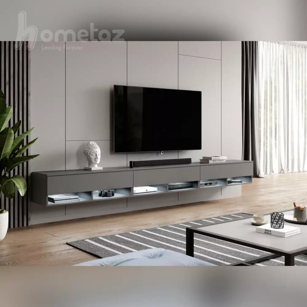 میز تلویزیون دیواری ام دی اف 3 کمدی مدل ht2116
