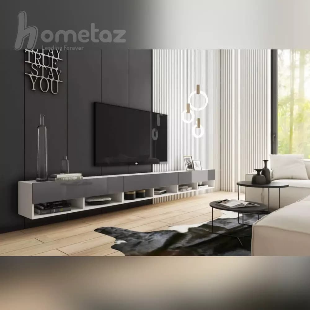میز تلویزیون دیواری ام دی اف 3 کمدی مدل ht2116 — تصویر ۳