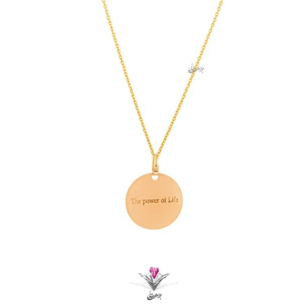 ⭐باندل آویز طلا شانس (LUCK) طرح درخت زندگی به همراه دو عدد مروارید + فیروزه رایگان⭐ — تصویر ۴