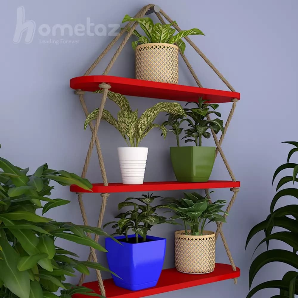 شلف دیواری ام دی افی قرمز مدل ht2060 — تصویر ۲