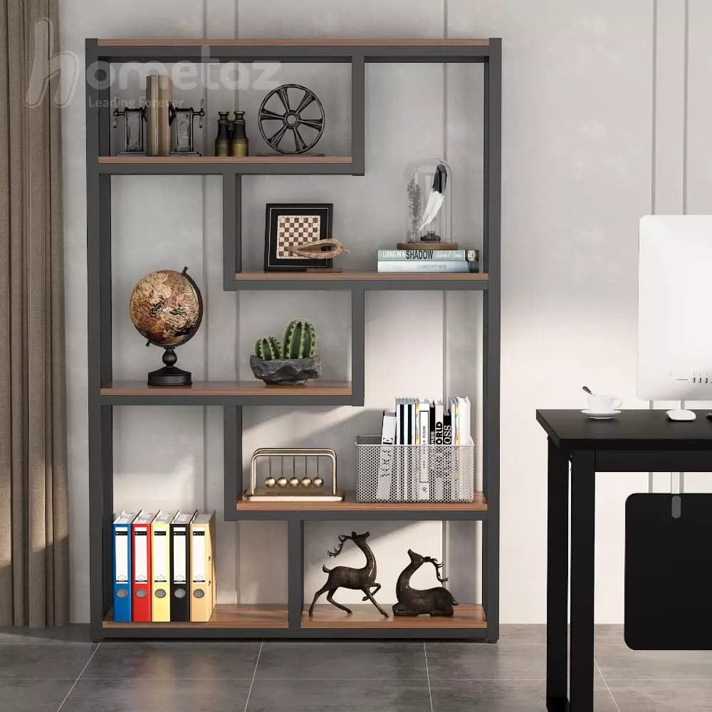 شلف فلزی لاکچری با صفحه چوب یا mdf مدل ht1607 — تصویر ۳
