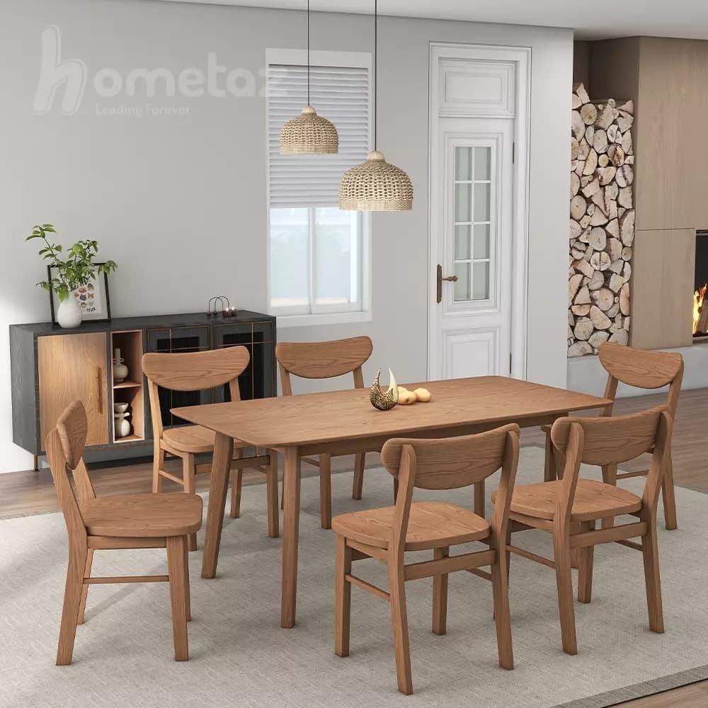 صندلی ناهار خوری تمام چوبی روستیک مدل ht2099 — تصویر ۳