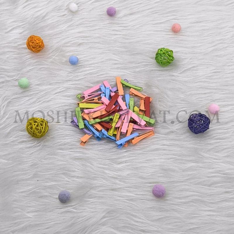 گیره انبری رنگی سه سانتی بسته 100 عددی — تصویر ۲