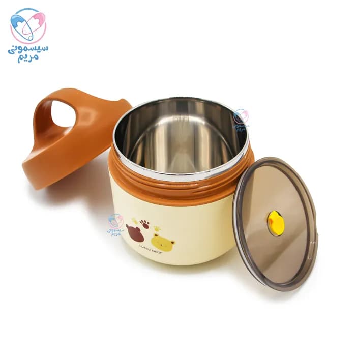 ظرف غذا گرم نگهدارنده یک طبقه خرس 6386 — تصویر ۲