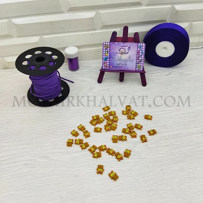 پیکسل شیشه ای مدل خرس قهوه ای بسته 10 عددی — تصویر ۳