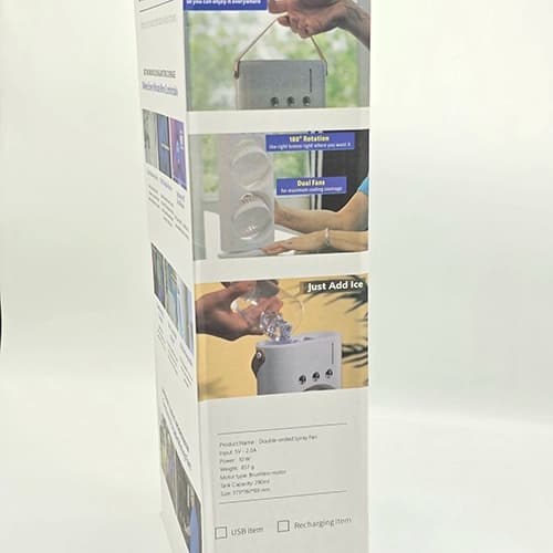 پنکه مهپاش شارژی مدل dual fan — تصویر ۳