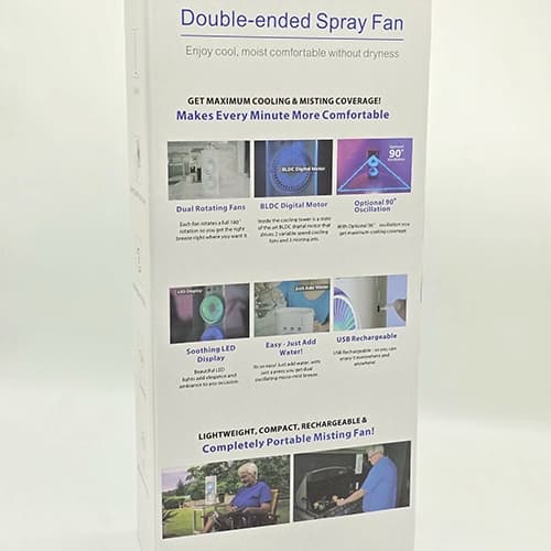 پنکه مهپاش شارژی مدل dual fan — تصویر ۶
