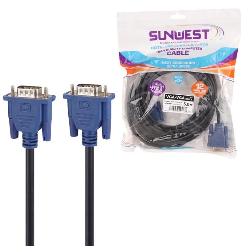 کابل VGA 3+4 سان وست Sunwest طول 5 متر — تصویر ۵