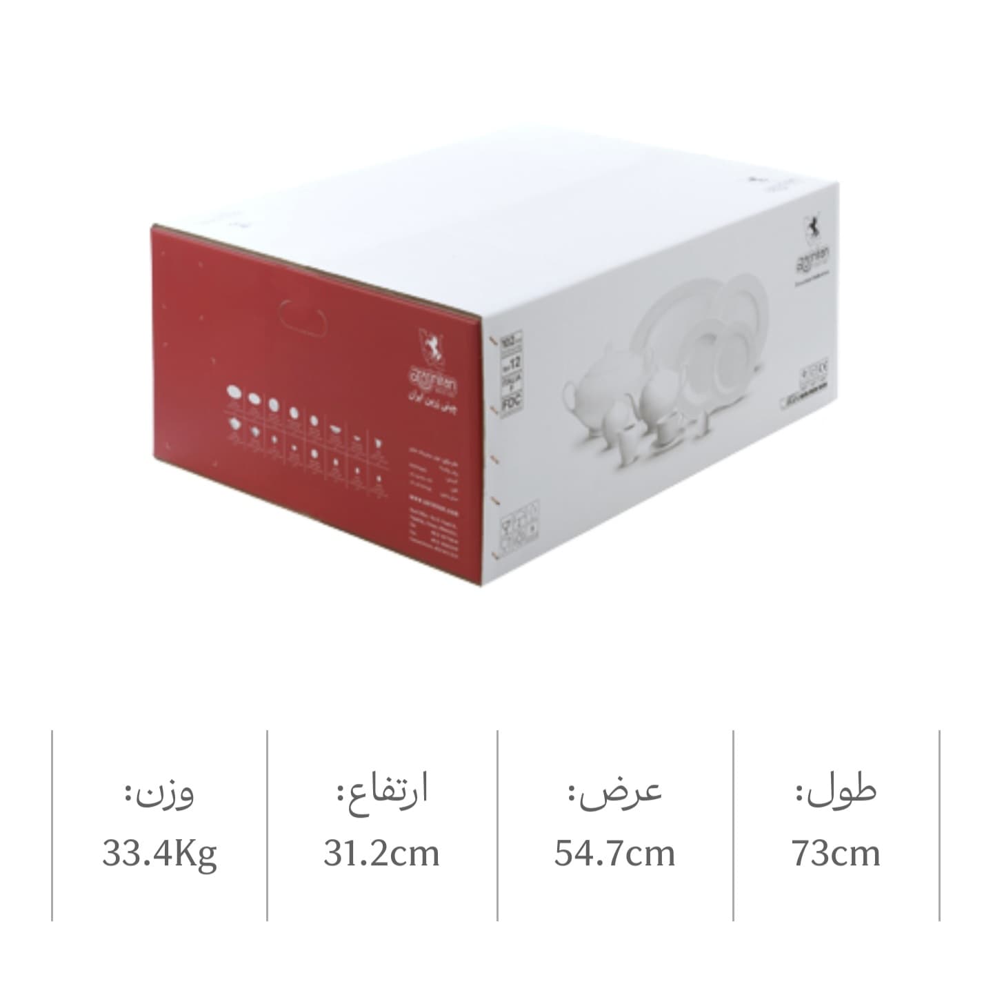 سرویس چینی زرین ۱۰۲ پارچه کامل ایتالیااف بیدگل — تصویر ۸