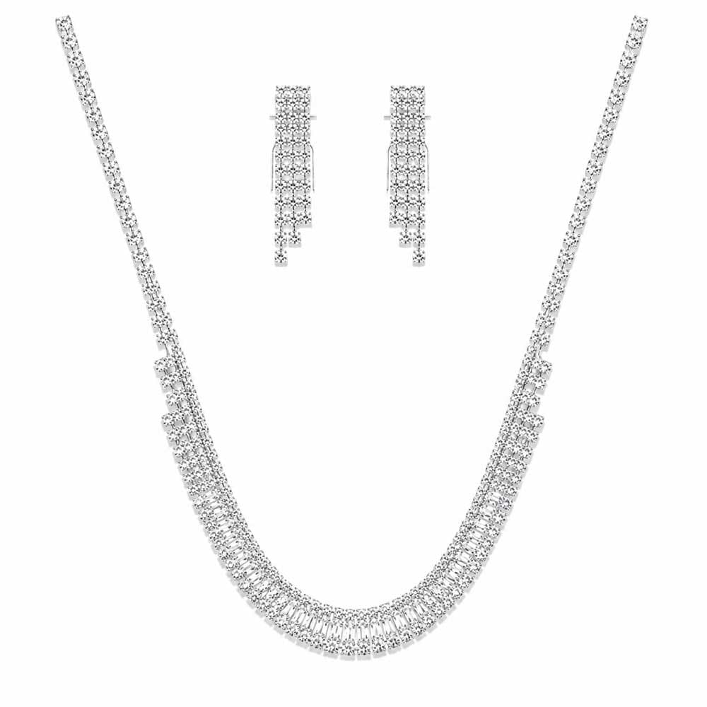 سرویس مجلسی فول نگین سیلور مدل یاقوتی کد NS-MJ-022