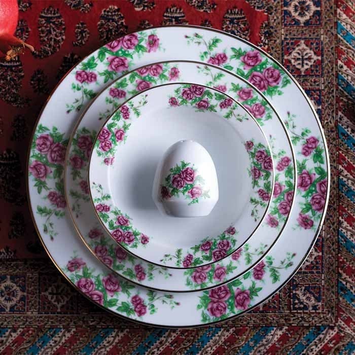 سرویس چینی زرین ۲۸ پارچه غذاخوری ایتالیا اف بیدگل — تصویر ۳