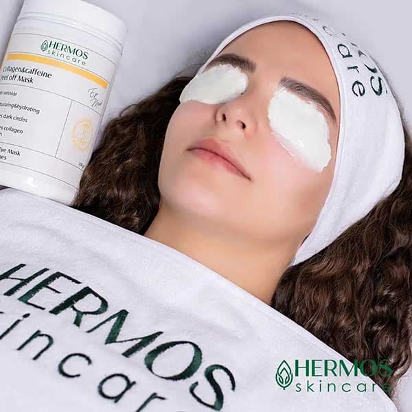 ماسک لاتکسی دور چشم پیل آف کلاژن و کافئین برند هرموس HERMOS — تصویر ۳