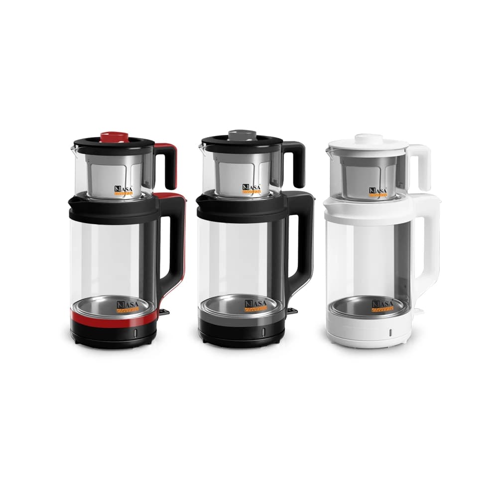 چای ساز ناسا الکتریک مدل NS-523 (سفید-طوسی – مشکی)
