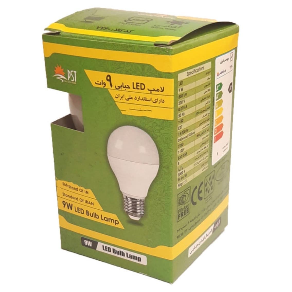 لامپ LED SMD حبابی قرمز 3 وات پارس شعاع توس پایه E27 — تصویر ۶