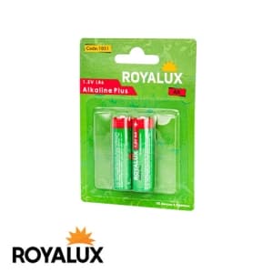 باتری قلمی پارس شعاع توس (رویالوکس) Alkaline Plus بسته ۲ عددی