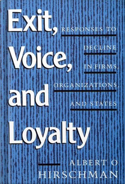 دانلود کتاب Exit, Voice, and Loyalty: Responses to Decline in Firms, Organizations, and States by Albert O. Hirschman