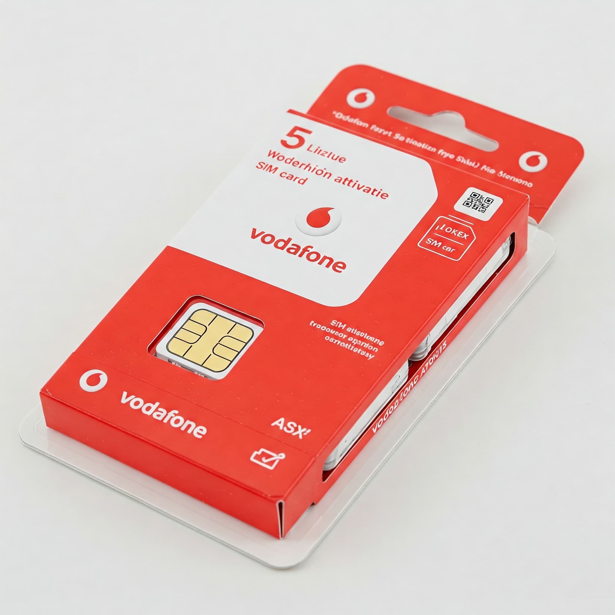 بسته 5 تایی سیم کارت فیزیکی دائمی وودافون انگلیس Vodafone(فعال،بدون باندل-طلایی)-کد 044 — تصویر ۲