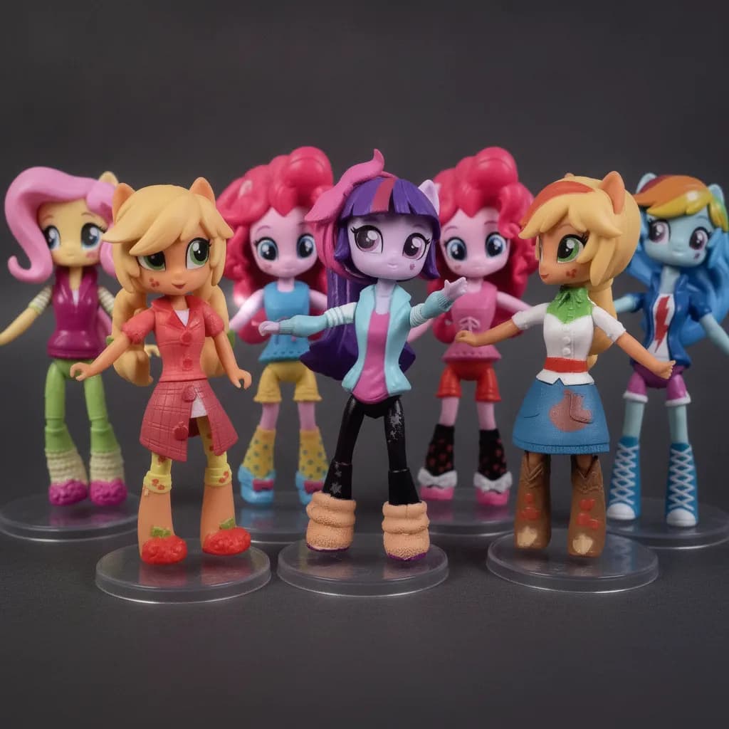ست ۶ عددی فیگور دختران اکواستریا (Equestria Girls) پونی کوچولو مای لیتل پونی