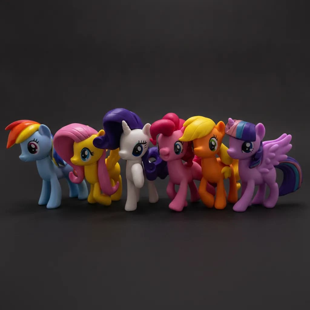 ست ۶ عددی فیگور پونی کوچولو (My Little Pony) مجموعه کامل Mane 6 مای لیتل پونی