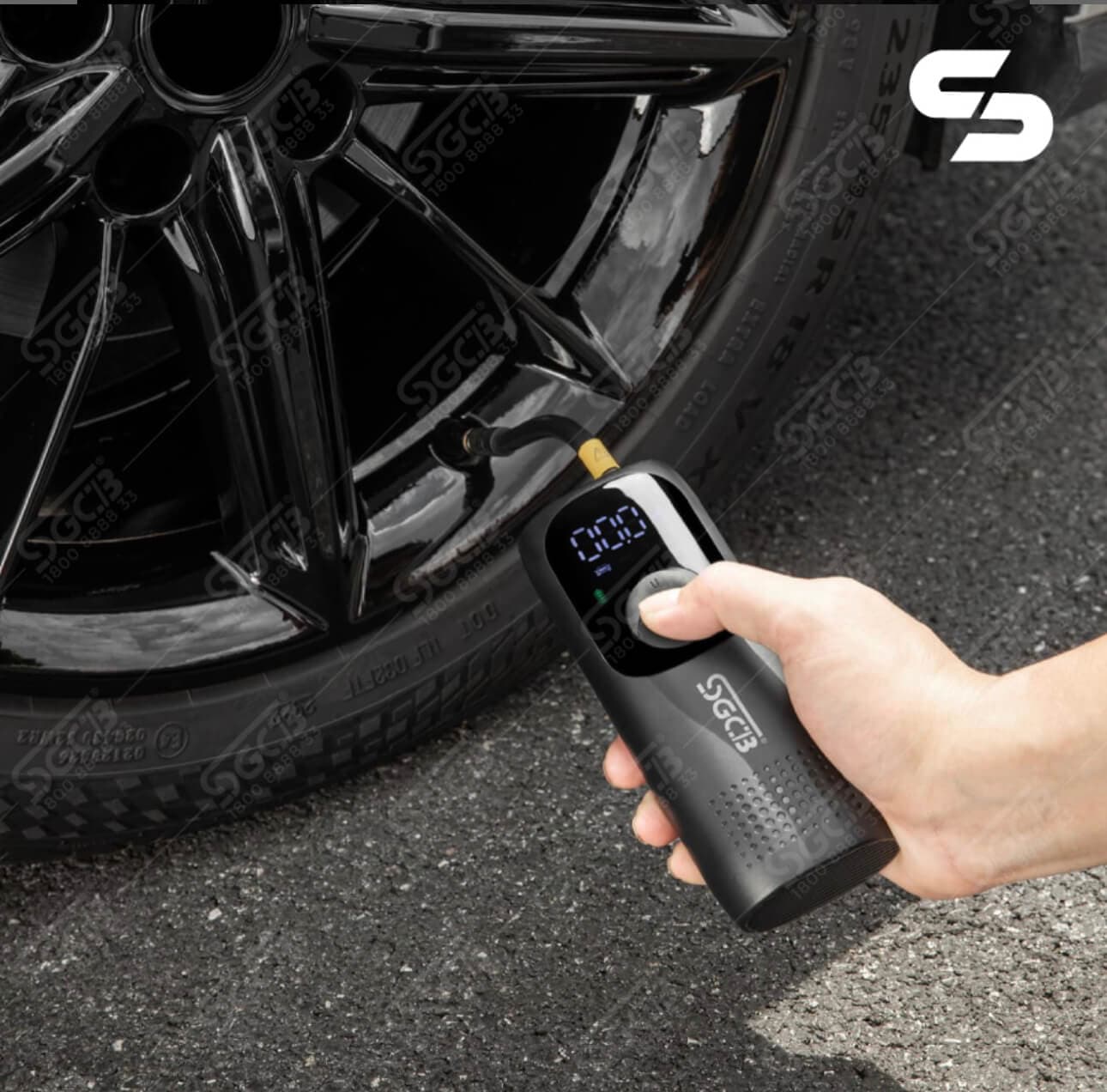 کمپرسور باد شارژی 2000 آمپر اس جی – SGCB Tire Inflator — تصویر ۲