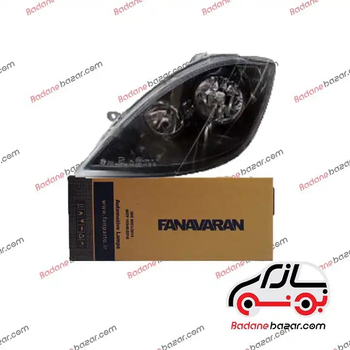 چراغ جلو تیبا دودی چپ برند فناوران (طرح اسپرت) |بدنه بازار