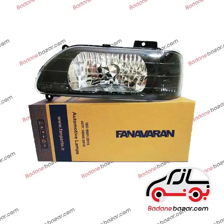 چراغ جلو پراید ۱۳۱ سمت چپ دودی (اسپرت) برند فناوران| بدنه بازار — تصویر ۳