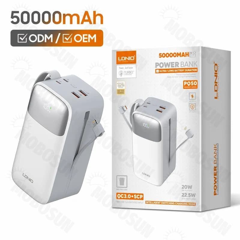 پاوربانک LDNIO مدل PQ50 ظرفیت 50000 MAH اورجینال