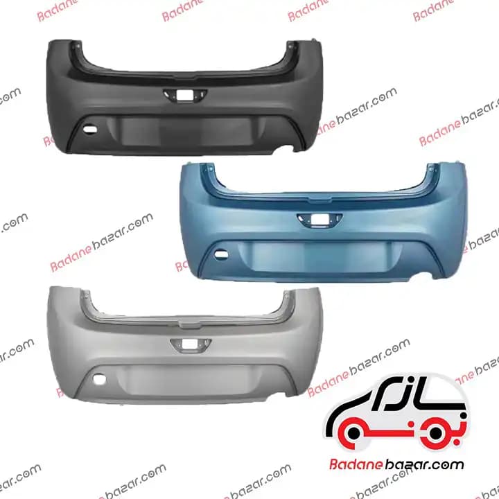سپر عقب تیبا ۲ نقره‌ای متالیک(رنگ کوره ای) — تصویر ۲
