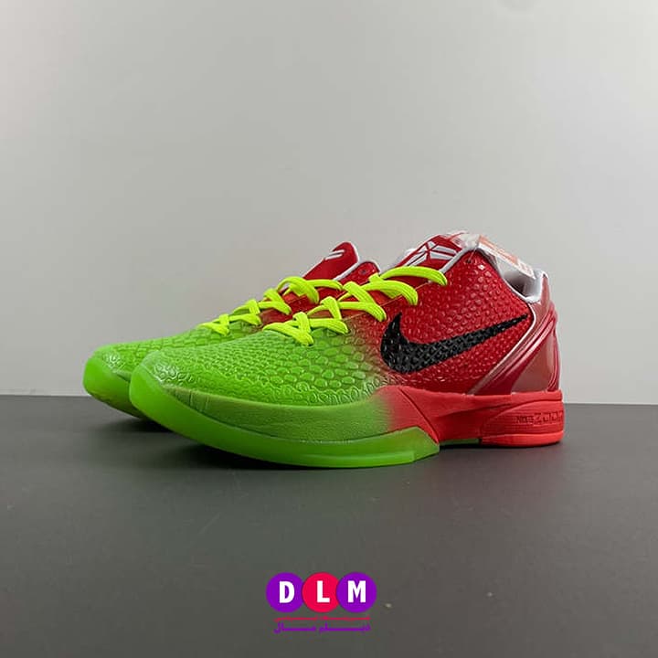 کفش بسکتبال نایکی کوبی 6 رنگ ترکیبی قرمز و سبز nike kobe 6 red & green — تصویر ۸
