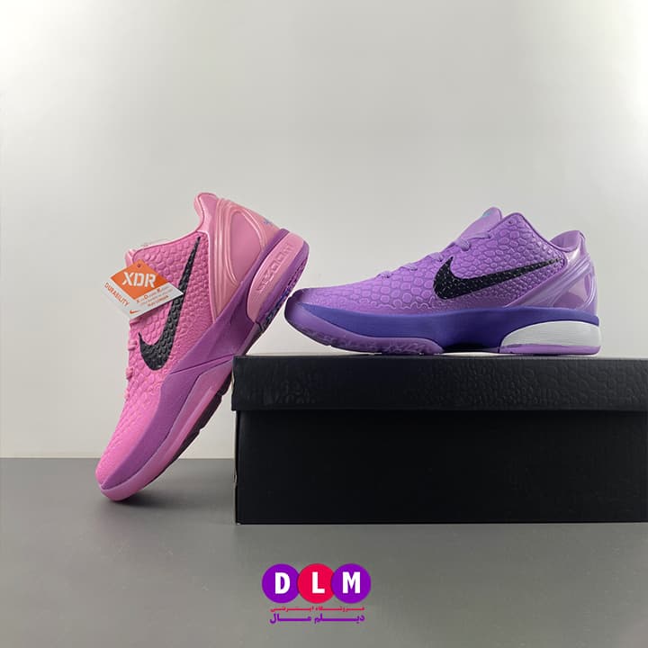 کفش بسکتبال نایکی کوبی 6 مدل nike kobe 6 Cotton Candy ( تا به تا ) — تصویر ۲