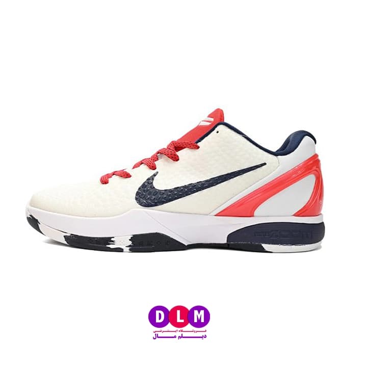 کفش بسکتبال نایکی کوبی 6 رنگ سفید قرمز / Nike Kobe 6 — تصویر ۴