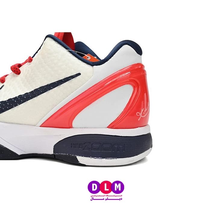 کفش بسکتبال نایکی کوبی 6 رنگ سفید قرمز / Nike Kobe 6 — تصویر ۷