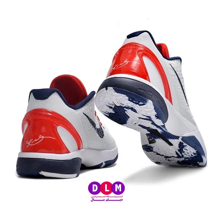 کفش بسکتبال نایکی کوبی 6 رنگ سفید قرمز / Nike Kobe 6 — تصویر ۳