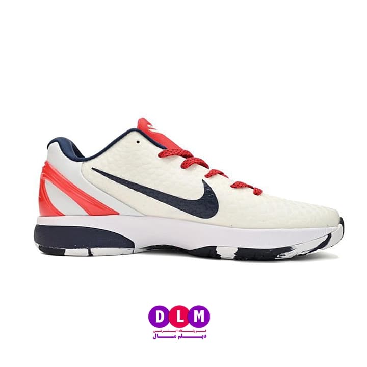کفش بسکتبال نایکی کوبی 6 رنگ سفید قرمز / Nike Kobe 6 — تصویر ۵