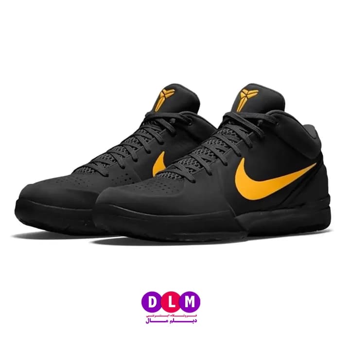 کفش بسکتبال نایکی کوبی 4 رنگ مشکی طلایی – Nike Kobe 4