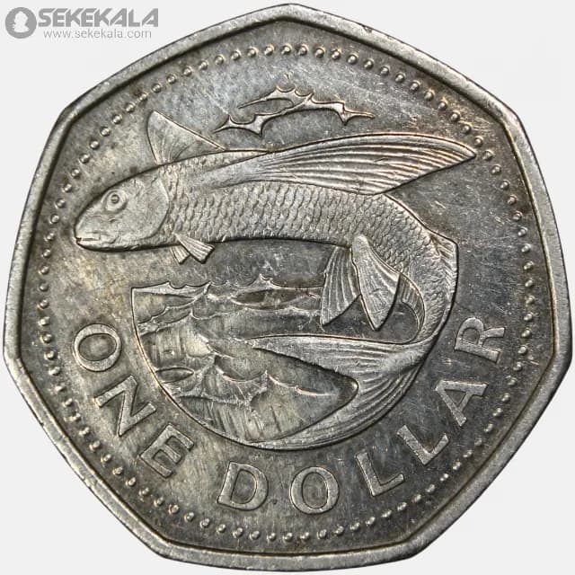 سکه 1 دلار کمیاب باربادوس 2004