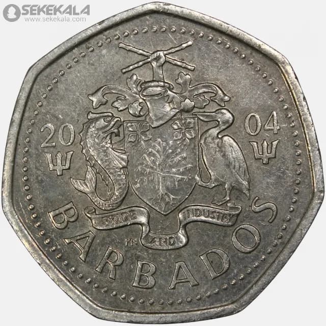سکه 1 دلار کمیاب باربادوس 2004 — تصویر ۲