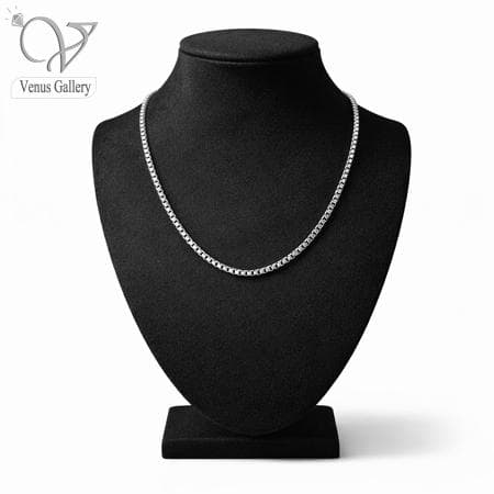 زنجیر نقره ونیزی ضخیم کد 4663 — تصویر ۴