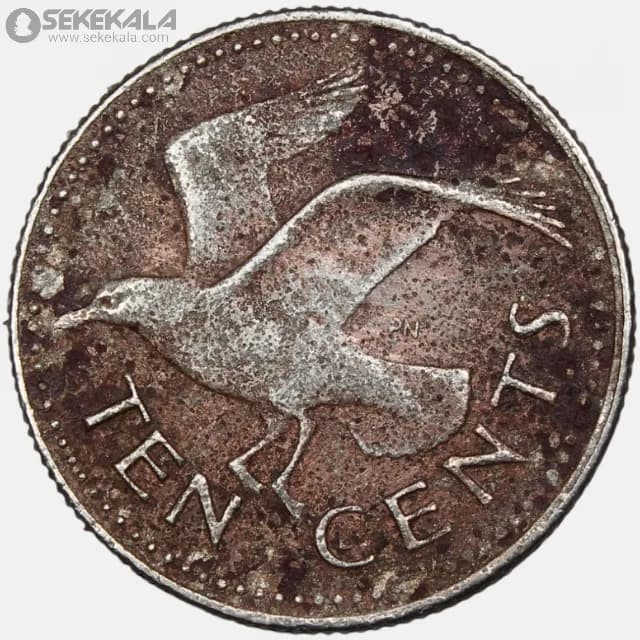 سکه 10 سنت کمیاب باربادوس 1989