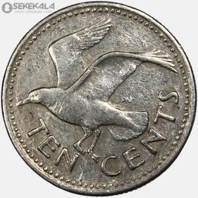 سکه 10 سنت کمیاب باربادوس 1979