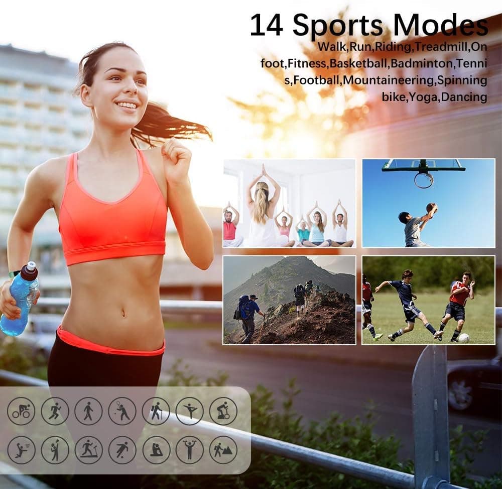 ساعت گام شمار ردیاب تناسب اندام هوشمند ضد آب IP68 برند KUNGIX — تصویر ۲